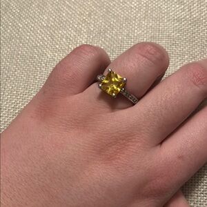 Elegant Yellow Gemstone Ring
